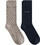 Gant Ανδρικές Κάλτσες Ψηλές Γκρι Navy Μπλε 2Pack 3G9960260-264