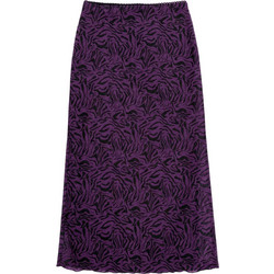 Funky Buddha Μίντι Φούστα Υφασμάτινη Ψηλόμεση Μωβ FBL014-103-14