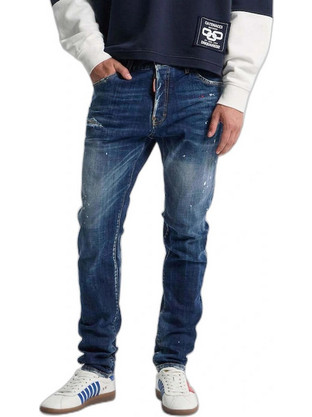 Dsquared2 Ανδρικό Τζιν Παντελόνι Slim Εφαρμογή Navy Μπλε S74LB1896S30664