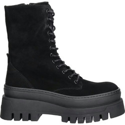 Steve Madden Γυναικεία Αρβυλάκια Suede Μαύρα με Χοντρό Χαμηλό Τακούνι SH11002681