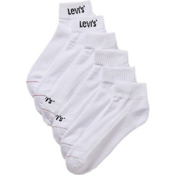 Levi's Βαμβακερές Ανδρικές Κάλτσες Κοντές Λευκές 6Pack 701244582-001