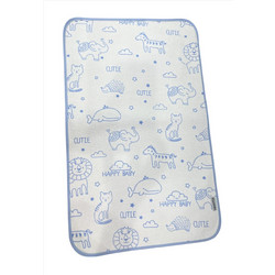 Ninetta Bebe N713 Αδιάβροχο Σελτεδάκι Αλλαξιέρας Μωρού 100% Βαμβακερό Γαλάζιο 35x65cm