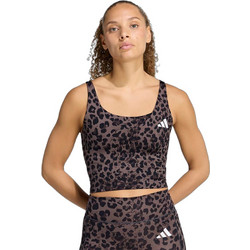 Adidas Γυναικείο Αθλητικό Crop Top Σοκολατί KZ2521