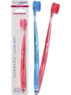 Super White Precision Ultra Soft Οδοντόβουρτσες 2τμχ Κόκκινη Μπλε