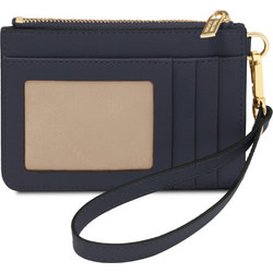 Tuscany Leather Μικρό Δερμάτινο Γυναικείο Πορτοφόλι Καρτών με Φερμουάρ Navy Μπλε TL142544