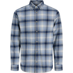 Jack & Jones Ανδρικό Πουκάμισο Βαμβακερό Μακρυμάνικο Μπλε 12302700