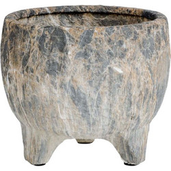 Liberta Rocky Κασπώ Πήλινο με Πόδια Ανθρακί Μπεζ 20x18cm 032401