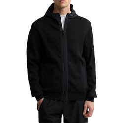 Barbour Inline Knitted Ανδρική Ζακέτα Φούτερ με Κουκούλα και Φερμουάρ Μαύρη