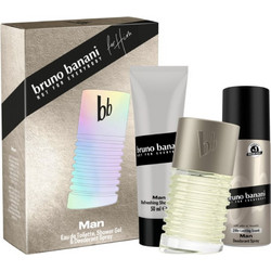 Bruno Banani Man Eau de Toilette 50ml + Shower Gel 50ml + Deodorant Spray 50ml
