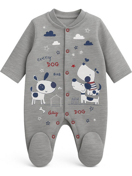 Beboulino Ship Dog Φορμάκι Μακρυμάνικo για Αγόρι Γκρι 8030705