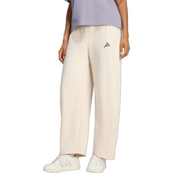 Adidas 3-Stripes Studio Γυναικείο Παντελόνι Φόρμας Fleece Εκρού LE7146