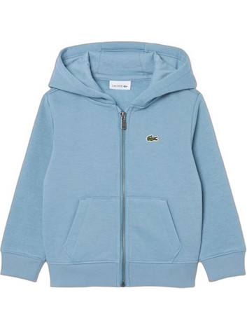 Lacoste Παιδική Ζακέτα Fleece με Κουκούλα και Φερμουάρ Γαλάζια SJ2704-57I