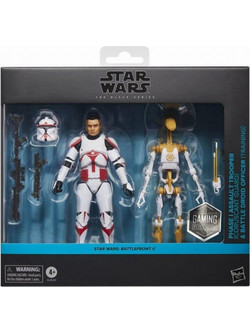 Hasbro Star Wars The Black Series Battlefront II: Phase I Assault Trooper & Battle Droid Officer Σετ Φιγούρες Δράσης για 4+ Ετών