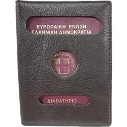 DOMLEATHERS DOMLEATHERS ΔΕΡΜΑΤΙΝΗ ΘΗΚΗ ΔΙΑΒΑΤΗΡΙΟΥ DL2117 ΚΑΦΕ