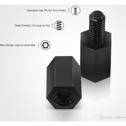Nylon M3x6+6 standoffs