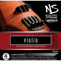 D'Addario NS-310 Xορδές Σετ 4 Χορδές Βιολιού Medium Tension