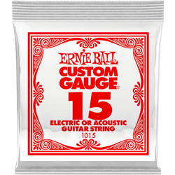Ernie Ball 1015 Χορδή Ηλεκτρικής / Ακουστικής Κιθάρας Plain Steel 15"