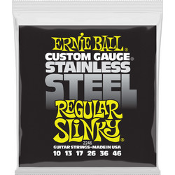 Ernie Ball 2246 Regular Slinky Σετ 6 Χορδές Ηλεκτρικής Κιθάρας Stainless Steel 10-46" Normal Tension