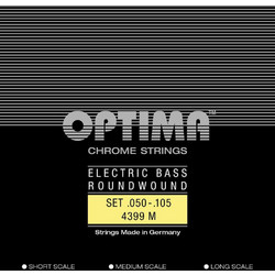 Optima 4399M Σετ 4 Χορδές Ηλεκτρικού Μπάσου Chrome 50-105" Medium Tension