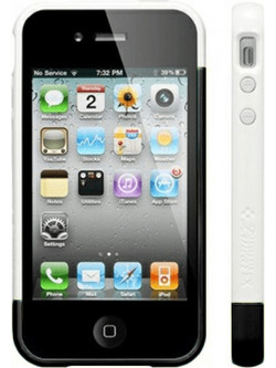 VOLTE-TEL ΘΗΚΗ IPHONE 4G/4S BUMPER 2 PCS + SCREEN PROTECTOR WHITE-BLACK