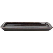 Πιατέλα stoneware ορθογώνια μαύρη 30.5 x 10.5 εκατ. Artisan
