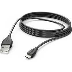 Hama Καλώδιο φόρτισης / δεδομένων, Micro-USB, 3 m, μαύρο