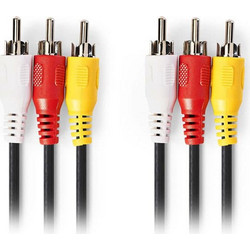 CVGP24300BK15 Καλώδιο Ήχου και Εικόνας 3xRCA Σε 3xRCA 1.5m
