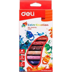 Λαδοπαστέλ Deli 12 Χρώματα 10x80mm Color Emotion (231.941886)