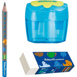 Pelikan Σετ Combino Μολύβι-Γόμα-Ξύστρα Με 2 Τρύπες (811217)