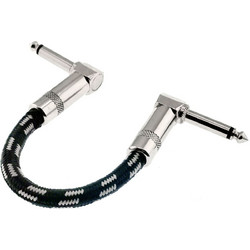 Plugger Patch Cable, Braided - Angled, 0.15m