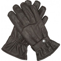 SCHOTT ΓΑΝΤΙΑ LEATHER GLOVES BUFFLE LOGO 3D BROWN