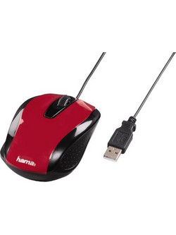 Hama AM-5400 Ενσύρματο Ποντίκι Red