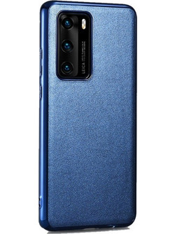 iCarer Grained Series Δερμάτινη Θήκη Huawei P40 - Royal Blue (XHP40001-BU)