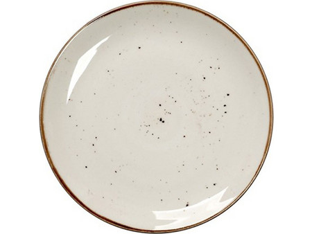 Espiel Πιάτο Ρηχό Πορσελάνης Terra Cream 24.5cm TLK102K6