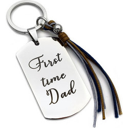 Μπρελόκ First time Dad από ατσάλι MR100