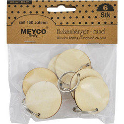 Μπρελόκ ξύλινα Meyco 3,5 cm 6 τεμ 405-62