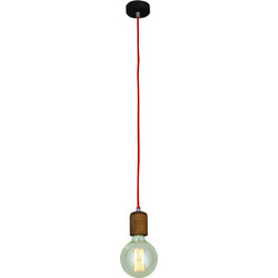 Home Lighting Melody Κρεμαστό Φωτιστικό Οροφής Μονόφωτο E27 Κόκκινο 77-2720