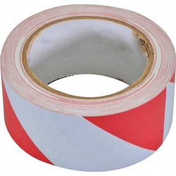 Ταινία Σήμανσης Aυτοκόλλητη 50mm x 33m5 ΛΕΥΚΗ-ΚΟΚΚΙΝΗ Logo