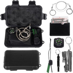 Survival Kit Κιτ Επιβίωσης με 7 εργαλεία σε θήκη, 13.5x8x4 cm, Survival Box - Aria Trade