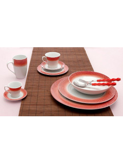 Cryspo Trio Bonito Φλιτζάνια Τσαγιού Πορσελάνης Κόκκινα 220ml 6τμχ