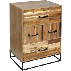 Συρταριέρα FOP212 Oak 49x35x70cm Espiel Μέταλλο,Ξύλο