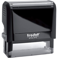 Trodat printy σφραγίδα μαύρη 4915 με μαύρο μελάνι, 70x25χιλ