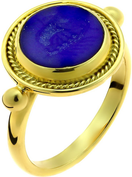 Δαχτυλίδι Χρυσός Κ18 με Lapis Lazuli (P-40383) / Κίτρινος Χρυσός K18