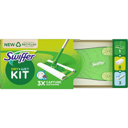 Κιτ Swiffer Sweeper Starter Με 1 Σκούπα, 8 Στεγνά Πανάκια & 3 Υγρά Πανάκια