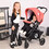Lorelli Daisy Καρότσι Μωρού 2 σε 1 Basic Set Black & Ginger Orange