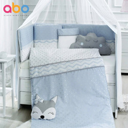 Abo Fox Σετ Κούνιας 70x140cm Blue 9τμχ