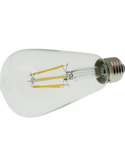 Λαμπτήρας LED E27 6W 220V Antique Filament 2700Κ Θερμό λευκό ST64 OEM