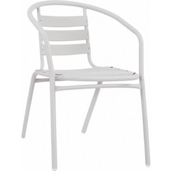 FreeBox Πολυθρόνα Κήπου Αλουμινίου Λευκή FB95037.02