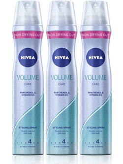Nivea Volume Sensation Hair Spray 3x250ml