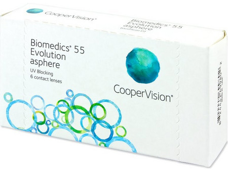 Cooper Vision Biomedics 55 Evolution Μηνιαίοι Φακοί Επαφής Υδρογέλης με Φίλτρο UV 6τμχ